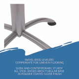 ICEBERG ENTERPRISES 65618 CafeWorks Cafe-Height Table, Square, 36" x 36" x 30", Graphite Granite/Silver