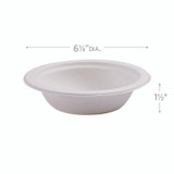 ECO-PRODUCTS,INC. EPBL12PK Renewable Sugarcane Bowls, 12 oz, Natural White, 50/Packs