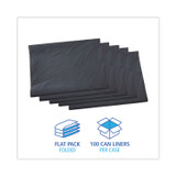 BOARDWALK G3858G Linear Low Density Industrial Can Liners, 60 gal, 1.3 mil, 38" x 58", Gray, Flat Pack, 100/Carton