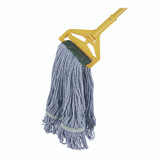 BOARDWALK CLEANKIT Cleaning Kit, Medium Blue Cotton/Rayon/Synthetic Head, 60" Natural/Yellow Wood/Metal Handle