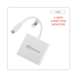 INNOVERA 50000 USB Type-C HDMI Multiport Adapter, HDMI/USB-C/USB 3.0, 0.65 ft, White
