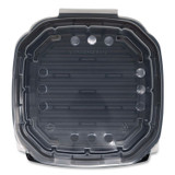 ANCHOR PACKAGING 4118501 Crisp Foods Technologies Containers, 33 oz, 8.46 x 8.46 x 3.16, Clear/Black, Plastic, 180/Carton