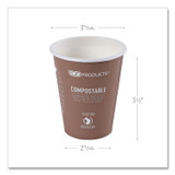 ECO-PRODUCTS,INC. EPBHC8WAPK World Art Renewable and Compostable Hot Cups, 8 oz, Plum, 50/Pack