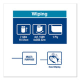 SCA TISSUE Tork® 291370 Basic Paper Wiper Roll Towel, 1-Ply, 7.68" x 1,150 ft, White, 4 Rolls/Carton