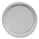 TABLEMATE PRODUCTS, CO. TM10644WH Plastic Dinnerware, Plates, 10.25" dia, White, 125/Pack