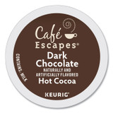 KEURIG DR PEPPER Café Escapes® 6802CT Dark Chocolate Hot Cocoa K-Cups, 24/Box, 4 Box/Carton