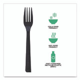 ECO-PRODUCTS,INC. EP-S112 100% Recycled Content Cutlery, Fork, Plastic, Black, 50/Pack, 20 Packs/Carton