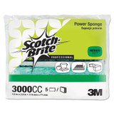 3M/COMMERCIAL TAPE DIV. Scotch-Brite™ PROFESSIONAL 3000CC Power Sponge 3000, 2.8 x 4.5, 0.6" Thick, Blue/Teal, 5/Pack