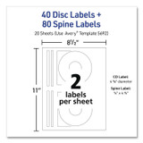 AVERY PRODUCTS CORPORATION 5692 Laser CD Labels, Matte White, 40/Pack