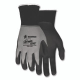MCR SAFETY N96790S Ninja Nitrile Coating Nylon/Spandex Gloves, Small, Black/Gray, 12 Pairs
