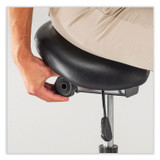 SAFCO PRODUCTS 3006BV Twixt Extended-Height Saddle Seat Stool, Backless, Supports Up to 300 lb, 22.9" to 32.7" Seat Height, Black Seat