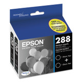 EPSON AMERICA, INC. T288120D2 T288120-D2 (288) DURABrite Ultra Ink, Black, 2/Pack