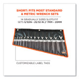 TENACIOUS HOLDINGS, INC. ergodyne® 13775 Arsenal 5873 Polyester Wrench Roll Up, 14 Compartments, 26.5 x 16.5, Polyester, Black