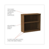 ALERA VA633032WA Alera Valencia Series Bookcase,Two-Shelf, 31.75w x 14d x 29.5h, Modern Walnut