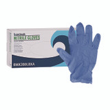 BOARDWALK 380LCTA 380 Series Disposable General-Purpose Nitrile Gloves, Powder-Free, Large, 4 mil Thick, 9.5" Long, Blue, 100/Box, 10 Boxes/CT