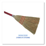 BOARDWALK 951TEA Corn Fiber Lobby/Toy Broom, Corn Fiber Bristles, 39" Overall Length, Red