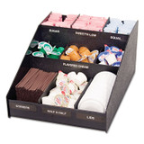 ADVANTUS CORPORATION Vertiflex® Commercial Grade VFCC1200 Horizontal Condiment Organizer, 9 Compartments, 12 x 16 x 7.5, Black