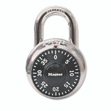 MASTER LOCK COMPANY 1500T Combination Lock, Stainless Steel, 1.87" Wide, Silver/Black, 2/Pack