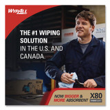KIMBERLY-CLARK PROFESSIONAL WypAll® 05930 Power Clean X80 Heavy Duty Cloths, HYDROKNIT, POP-UP Box, 8.34 x 16.8, Red, 76/Box, 5 Box/Carton