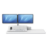 FELLOWES MFG. CO. 8081801 Lotus RT Sit-Stand Workstation, 35.5" x 23.75" x 42.2" to 49.2", White