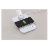 SAFCO PRODUCTS 1009SL Vamp LED Wireless Charging Lamp, Multi-pivot Neck, 16.75" High, Silver