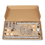 ALBA PMFESTN Festival Coat Stand with Umbrella Holder, Five Knobs, 14w x 14d x 73.67h, Black