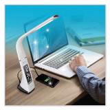 OTTLITE TECHNOLOGIES, INC SCEY700S Wellness Series Sanitizing Thrive LED Desk Lamp with Clock, 10" to 18.75", White