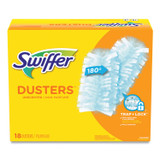 PROCTER & GAMBLE Swiffer® 99036 Refill Dusters, Dust Lock Fiber, 2" x 6", Light Blue, 18/Box, 4 Boxes/Carton