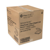 PACTIV EVERGREEN CORPORATION YCI821200000 SENSATION SmartLock Hinged Lid Container, 8.5 x 8.34 x 3., Clear, Plastic, 200/Carton