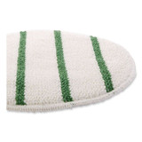 RUBBERMAID COMMERCIAL PROD. P269EA Low Profile Scrub-Strip Carpet Bonnet, 19" Diameter, White/Green