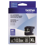 BROTHER INTL. CORP. LC103BK LC103BK Innobella High-Yield Ink, 600 Page-Yield, Black