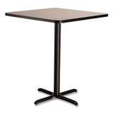 NATIONAL PUBLIC SEATING NPS® CT33636XB1GY Cafe Table, 36w x 36d x 42h, Square Top/X-Base, Gray Nebula Top, Black Base