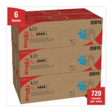 KIMBERLY-CLARK PROFESSIONAL WypAll® 05816 L30 Towels, POP-UP Box, 9.8 x 16.4, White, 120/Box, 6 Boxes/Carton