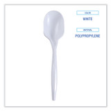 BOARDWALK SSMWPPWIW Mediumweight Wrapped Polypropylene Cutlery, Soup Spoon, White, 1,000/Carton