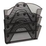 SAFCO PRODUCTS 4175BL Onyx Magnetic Mesh Panel Accessories, 3 File Pocket, 13 x 4.25 x 13.5. Black