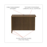 ALERA VA354224WA Alera Valencia Series Reversible Return/Bridge Shell, 42w x 23.63d x 29.5h, Modern Walnut