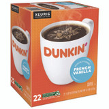 KEURIG DR PEPPER Dunkin'® 1268 K-Cup Pods, French Vanilla, 22/Box