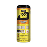 WEIMAN Goo Gone® 2000 Clean Up Wipes, 1-Ply, 8 x 7, Citrus Scent, White, 24/Canister, 4 Canisters/Carton