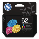 HP INC C2P06AN HP 62, (C2P06AN) Tri-Color Original Ink Cartridge