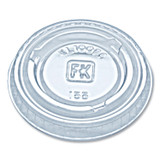 FABRI-KAL XL100PC Portion Cup Lids, Fits 0.75 oz to 1 oz Portion Cups, Plastic, Clear, 2,500/Carton