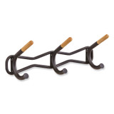 SAFCO PRODUCTS 4255BL Family Coat Wall Rack, 3 Hook, 18.5w x 6.25d x 7.25h, Cream