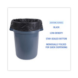 BOARDWALK L3036H Linear Low Density Industrial Can Liners, 30 gal, 0.65 mil, 30" x 36", Black, Flat Pack, 200/Carton