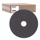 BOARDWALK 4012BLA Stripping Floor Pads, 12" Diameter, Black, 5/Carton