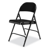 NATIONAL PUBLIC SEATING NPS® 510 50 Series All-Steel Folding Chair, Supports Up to 500 lb, 16.75" Seat Height, Black Seat, Black Back, Black Base, 4/Carton