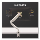 FELLOWES MFG. CO. 8056401 Platinum Series Single Monitor Arm, For 40" Monitors, 360 deg Rotation, 45 deg Tilt, 180 deg Pan, Silver, Supports 20 lb