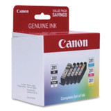 INNOVERA Canon® 2021C006 2021C006 (CLI-281/PGI-280XL) Ink/Paper Combo, Black/Cyan/Magenta/Yellow