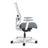HON COMPANY I2MM2AFA25EX Ignition 2.0 4-Way Stretch Mid-Back Mesh Task Chair, Navy Blue Lumbar Support, Basalt Seat, Fog Back, White Base