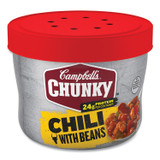 CAMPBELL'S 35100009 Chunky Chili with Beans, 15.25 oz Bowl, 8/Carton