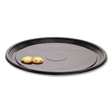 WNA, INC. A512PBL Caterline Casuals Thermoformed Platters, 12" Diameter, Black. Plastic, 25/Carton