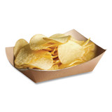 BAGCRAFT 300697 EcoCraft Food Trays, 2 lb Capacity, 6.5 x 1.63 x 1.63, Natural, Paper, 1,000/Carton